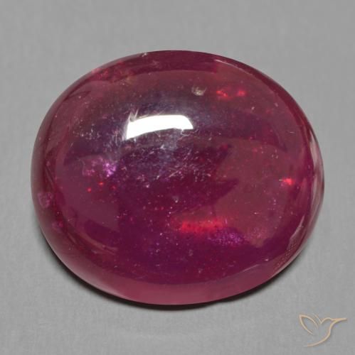 21.81ct 天然 ディープレッド ルビー, 楕円形, 半透明