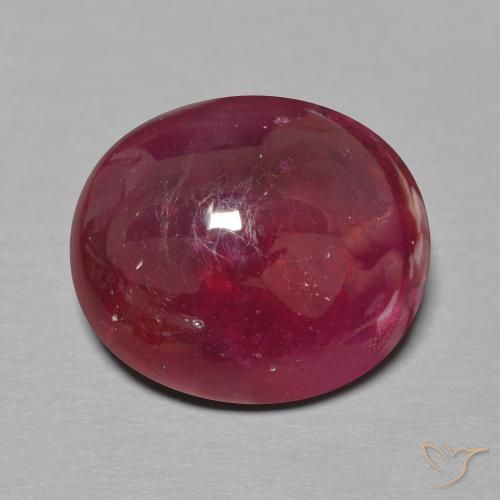 16.63ct 天然 濃いレッドワイン ルビー, 楕円形, 半透明