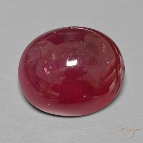20.43ct 天然 ディープレッド ルビー, 楕円形, 半透明