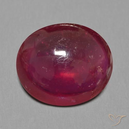 15.20ct 天然 ダークレッド ルビー, 楕円形, 半透明