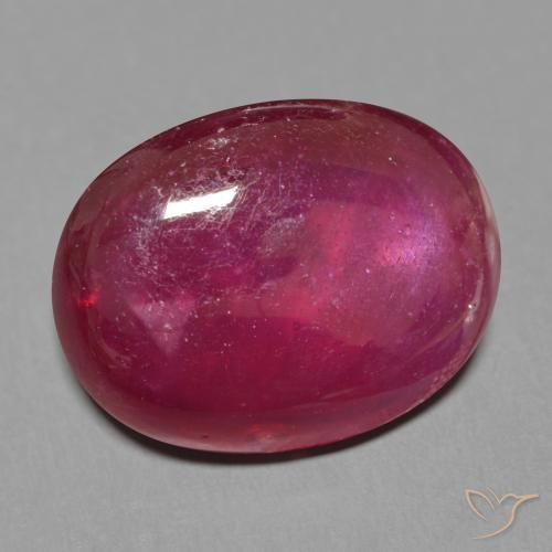17.40ct 天然 濃いレッドワイン ルビー, 楕円形, 半透明