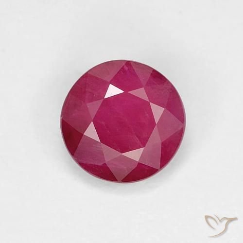 0.76ct 天然 ピンクがかったレッド ルビー, ラウンド, VS-SI