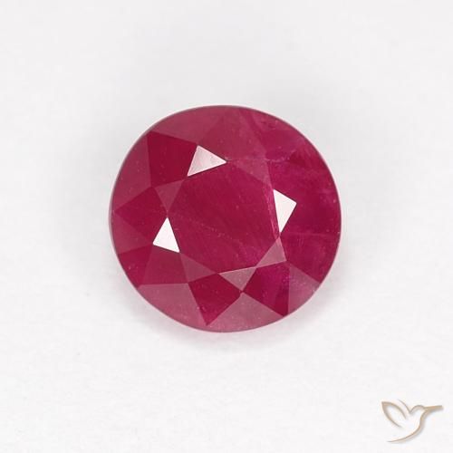0.73ct 天然 ミディアムレッド ルビー, ラウンド, VS-SI