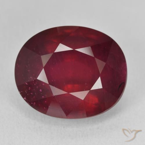 18.07ct 天然 ワインレッド ルビー, 楕円形, VVS-VS