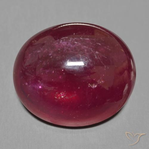 25.31ct 天然 ディープレッド ルビー, 楕円形, 半透明