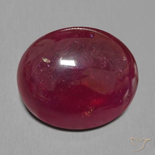 19.19ct 天然 濃いレッドワイン ルビー, 楕円形, 半透明