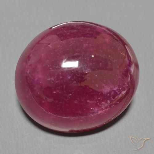 18.94ct 天然 ダークレッド ルビー, 楕円形, 半透明