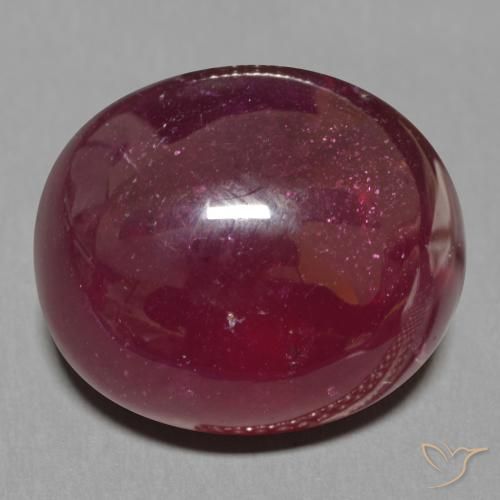 17.46ct 天然 濃いレッドワイン ルビー, 楕円形, 半透明