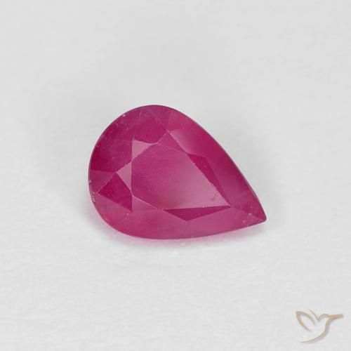 0.96ct 天然 赤みがかったピンク ルビー, 洋梨の形, VS
