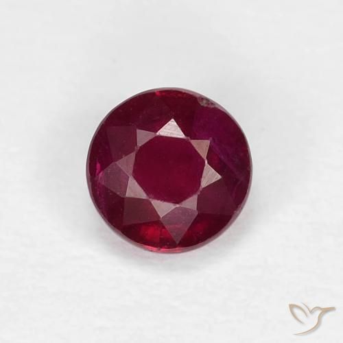 0.44ct 天然 ワインレッド ルビー, ラウンド, VS