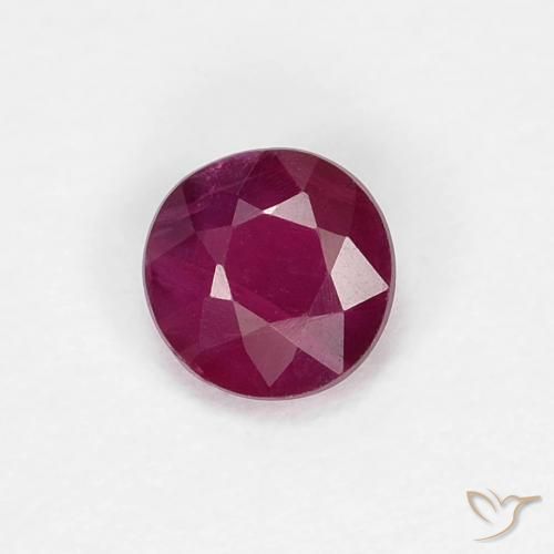 0.31ct 天然 ディープレッド ルビー, ラウンド, SI