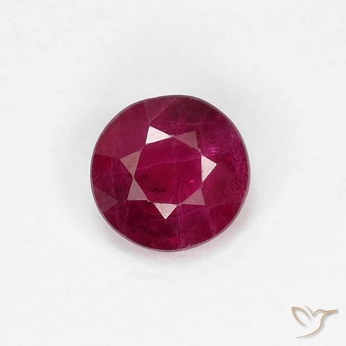 0.30ct 天然 ディープレッド ルビー, ラウンド, VS-SI