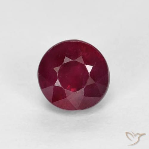 0.49ct 天然 ワインレッド ルビー, ラウンド, VS-SI