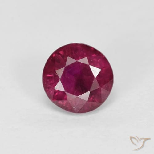 0.36ct 天然 濃いレッドワイン ルビー, ラウンド, VS-SI