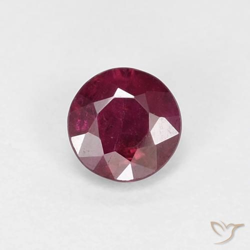 0.30ct 天然 ディープレッド ルビー, ラウンド, VS-SI