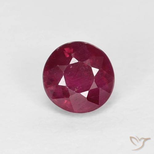 0.40ct 天然 ディープレッド ルビー, ラウンド, VS-SI