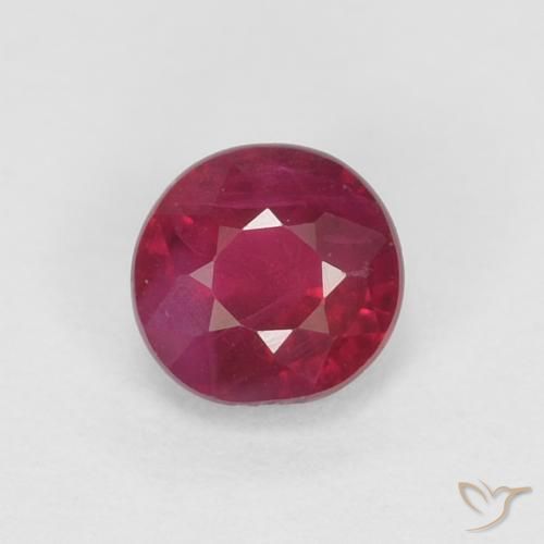 0.36ct 天然 ダークレッド ルビー, ラウンド, SI