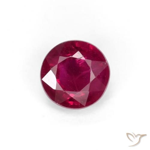 0.33ct 天然 ダークレッド ルビー, ラウンド, VS-SI