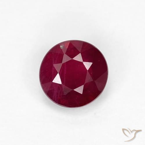 0.38ct 天然 ダークレッド ルビー, ラウンド, VS-SI