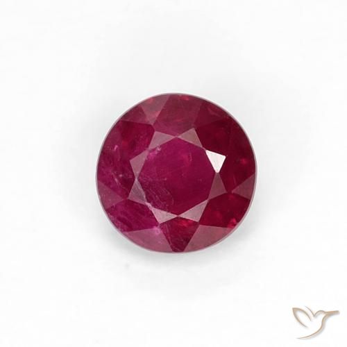 0.33ct 天然 ディープレッド ルビー, ラウンド, VS-SI