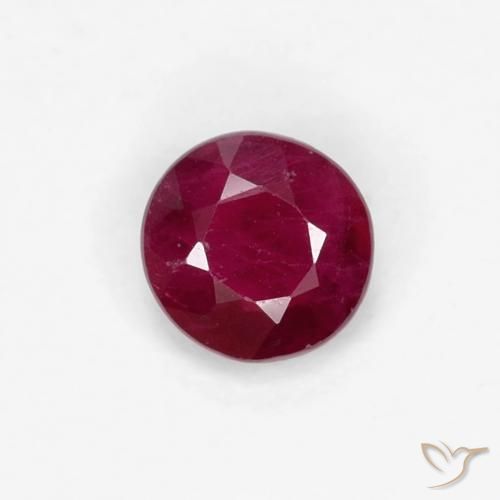 0.30ct 天然 ディープレッド ルビー, ラウンド, VS-SI