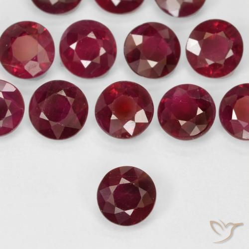 0.29ct 天然 ダークレッド ルビー, ラウンド, VS