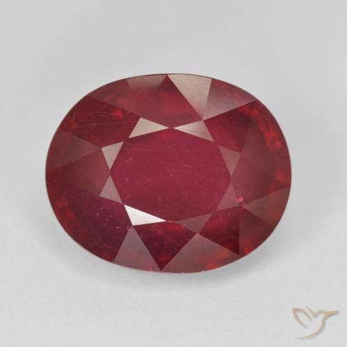 10.38ct 天然 ディープレッド ルビー, 楕円形, VS