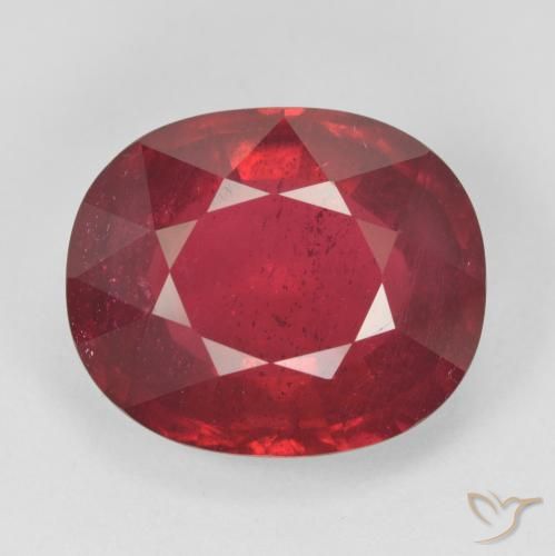 14.98ct 天然 ミディアムレッド ルビー, 楕円形, VS