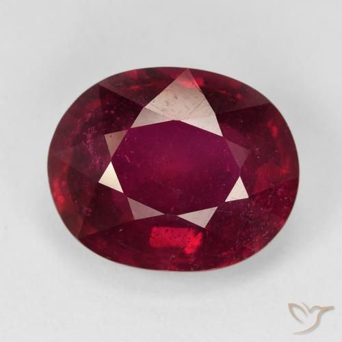 12.05ct 天然 ブラッドレッド ルビー, 楕円形, VS