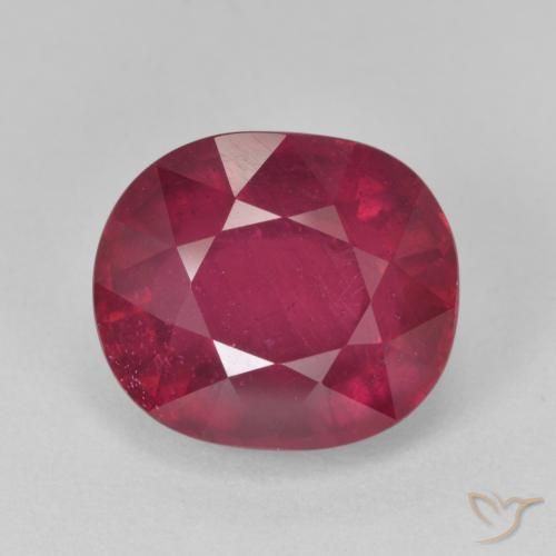 9.10ct 天然 ミディアムレッド ルビー, 楕円形, VS