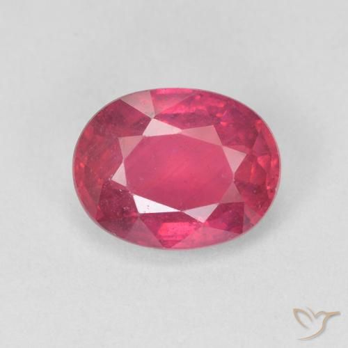 1.68ct 天然 ピンクがかったレッド ルビー, 楕円形, VS