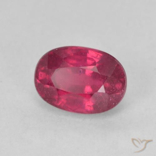 1.42ct 天然 Medium Dark-Red ルビー, 楕円形, VS