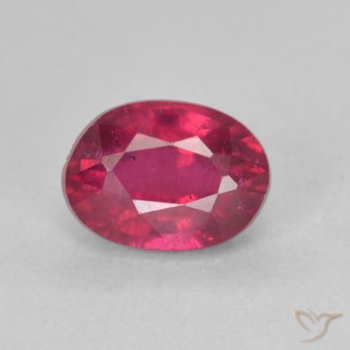 1.43ct 天然 薄いレッド ルビー, 楕円形, VS
