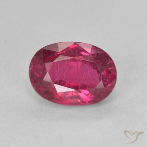 1.32ct 天然 薄いレッド ルビー, 楕円形, VS-SI
