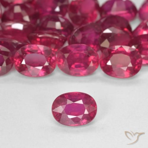 2.03ct 天然 濃い赤みがかったピンク ルビー, 楕円形, VS