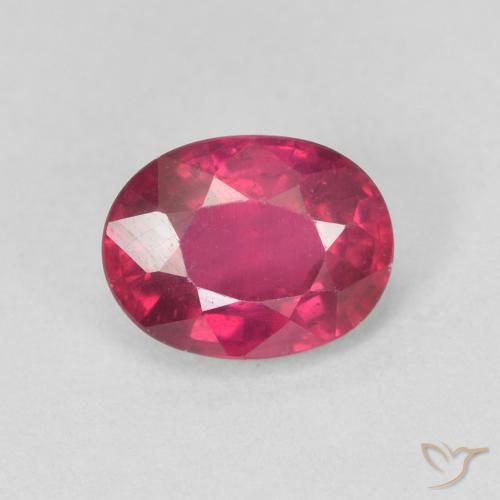 1.96ct 天然 薄いレッド ルビー, 楕円形, VS