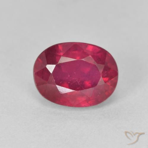2.34ct 天然 ミディアムレッド ルビー, 楕円形, VS