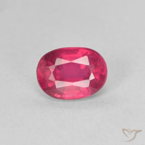 1.23ct 天然 赤みがかったピンク ルビー, 楕円形, VS