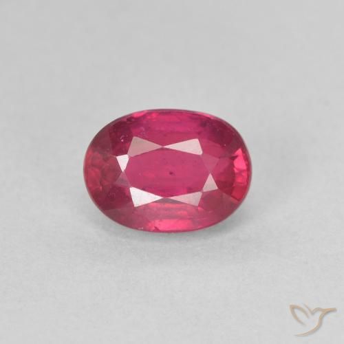 1.32ct 天然 ピンクがかったレッド ルビー, 楕円形, VS