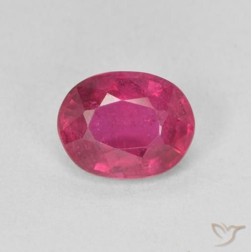 1.61ct 天然 ミディアムレッド ルビー, 楕円形, VS