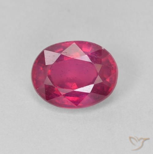 1.76ct 天然 薄いレッド ルビー, 楕円形, VS