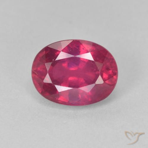 2.08ct 天然 薄いレッド ルビー, 楕円形, VS