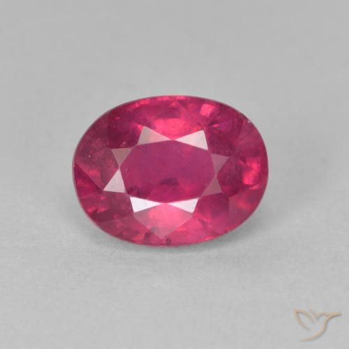 1.97ct 天然 薄いレッド ルビー, 楕円形, VS