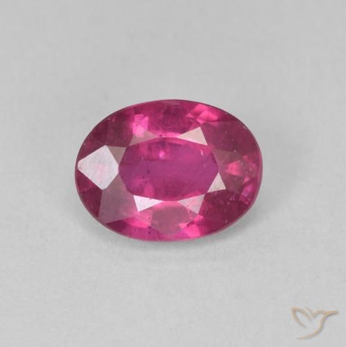 1.42ct 天然 ピンクがかったパープル ルビー, 楕円形, VS
