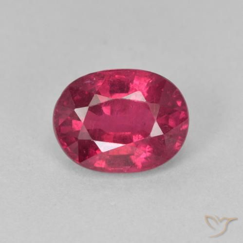 1.83ct 天然 ピンクがかったレッド ルビー, 楕円形, VS