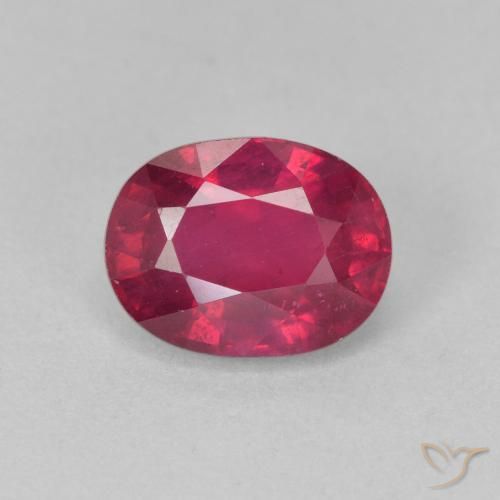 2.04ct 天然 濃い赤みがかったピンク ルビー, 楕円形, VS