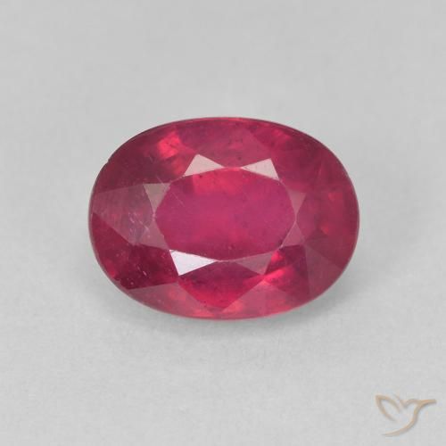 2.17ct 天然 ミディアムレッド ルビー, 楕円形, VS-SI