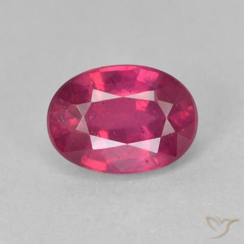1.41ct 天然 薄いレッド ルビー, 楕円形, VS
