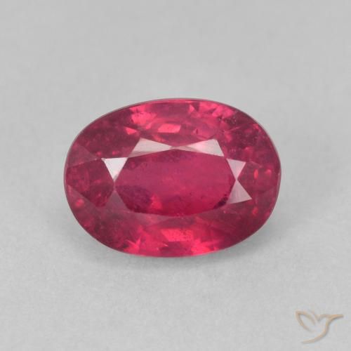 1.62ct 天然 ピンクがかったレッド ルビー, 楕円形, VS