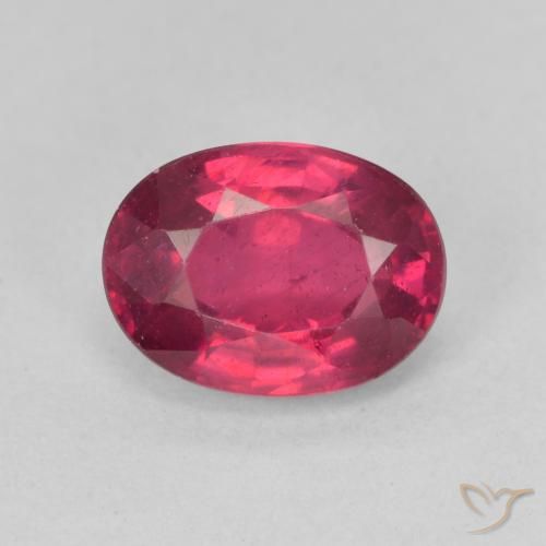 1.87ct 天然 濃い赤みがかったピンク ルビー, 楕円形, VS